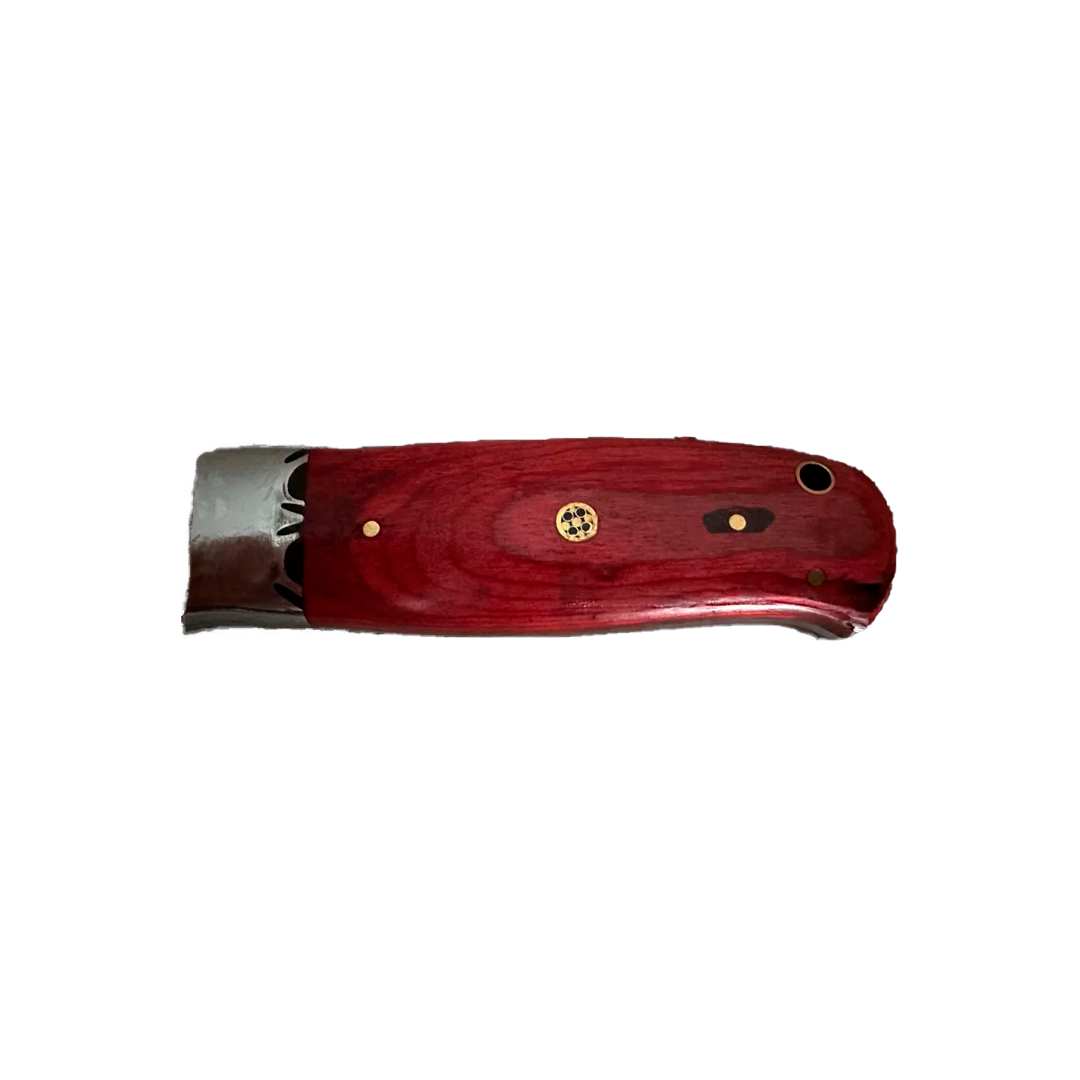 Cuchillo Chef Rojo Acero Damasco Koyam - Imagen 3