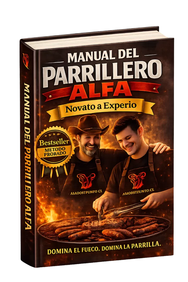 Libro Manual del Parrillero Alfa Tomo 1 Novato a Experto para aprender fundamentos del asado, control del fuego y técnicas básicas de parrilla.